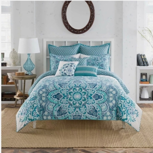 Anthology Bedding Rare Anthology Kaya Blue Euro Pillow Shams Set 2